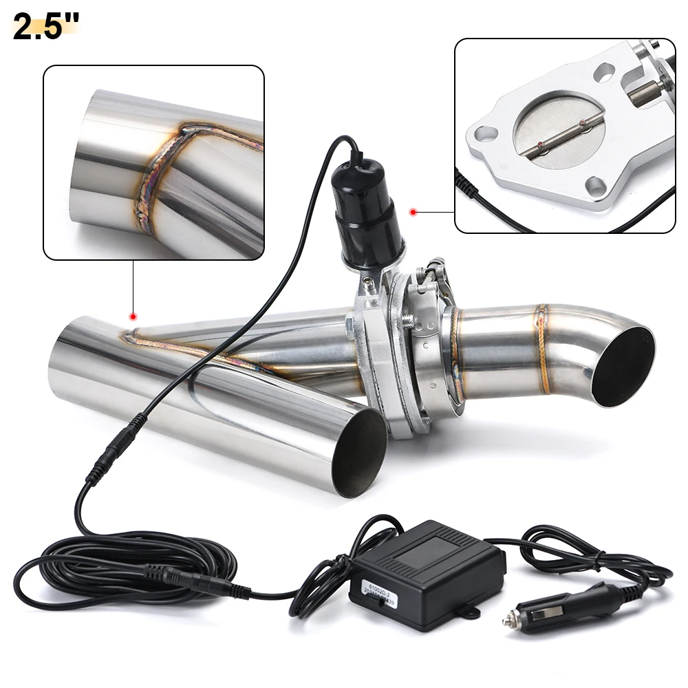 Kit Valvola Di Scarico Elettrica 2,5 Pollici In Acciaio Inossidabile - Per Downpipe Auto, Con Telecomando, Lunghezza 290 Mm