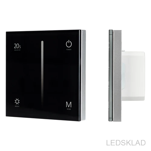 028110 Панель SMART-P36-DIM-IN Black (230V 1.5A TRIAC Sens 2.4G) (ARL IP20 Пластик 5 лет)-1шт. Arlight | Лампы и