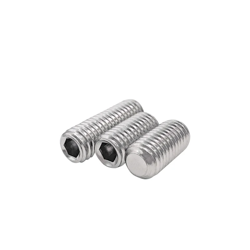 3pcs M10 flat end Allen screw hexagon socket set grup screws grups precision bolt stainless