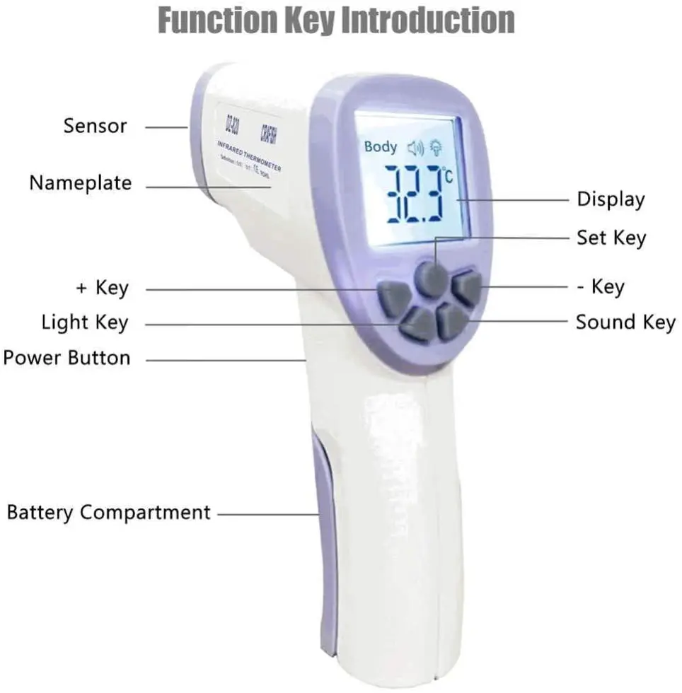 

New LCD Digital Non-contact IR Infrared Thermometer Baby Care Forehead Surface Body Temperature Meter Multifunction