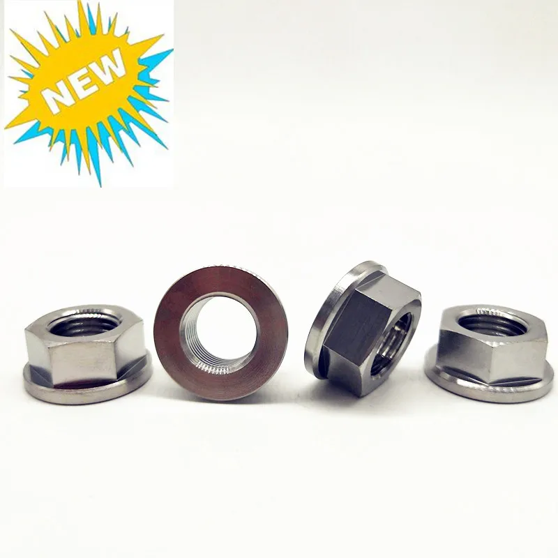 

PYTITANS Titanium Hexagon Nuts with Flange M10*1.25 Titanium Gr5 Alloy Material In stock