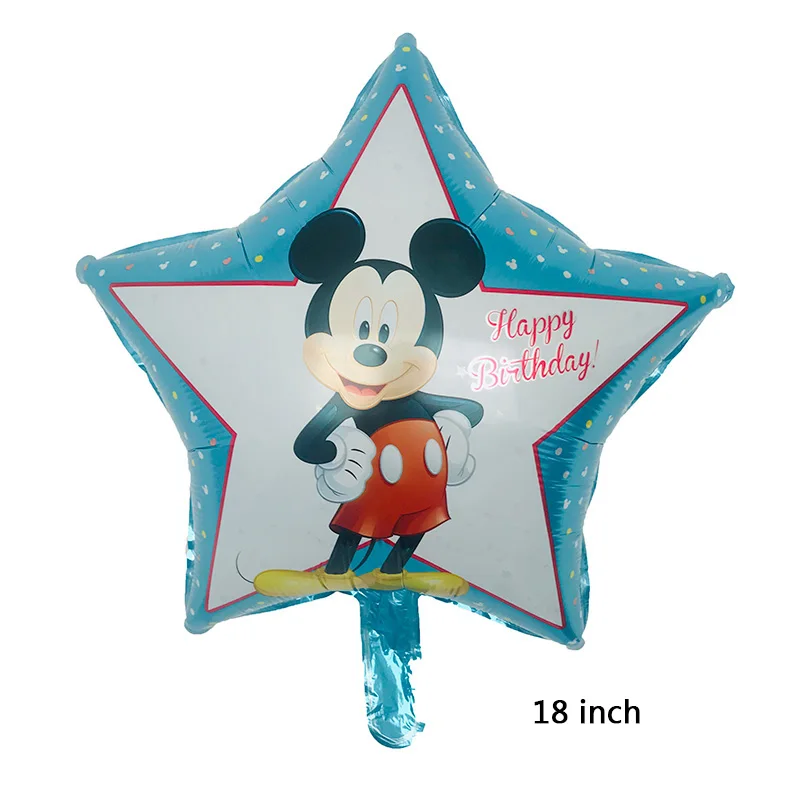blue-1pcs Микки и Минни Маус серии комплект надувные шары mickey Мышь вечерние globos День Святого Валентина день детей день рождения вечерние украшения Детские воздушные шары оптом - Цвет: blue-1pcs