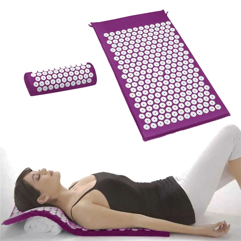 

Massage Mat Set Back Body Head Foot Massage Relief Stress Pain Acupuncture Spike Yoga Mat with Pillow Bag