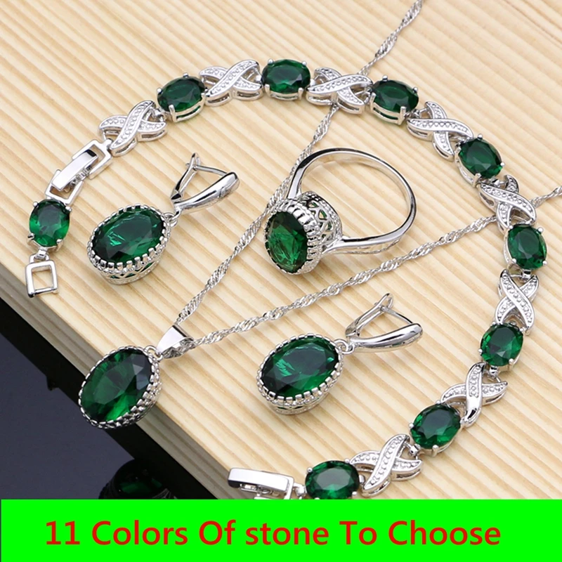 Комплект из колье серёг и кольца серебра 925 пробы|jewelry sets women|cz jewelry setjewelry |