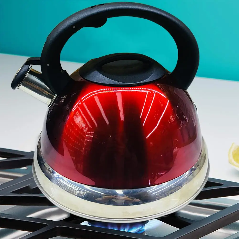 

3L Stainless Steel Whistling Tea Kettle Food Grade Tea Pot With Heat-Proof Handle - Stovetop Suitable For All Heat Sources