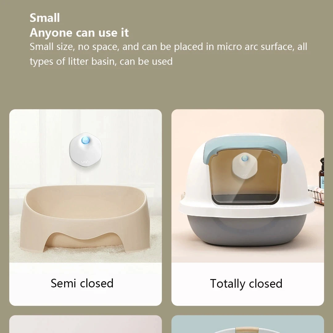 YouPin Uah Cat Litter Box Smart Deodorizer 24-hour Smart Monitoring Long Battery Life Positioning Adsorption Pet Smart Deodorize