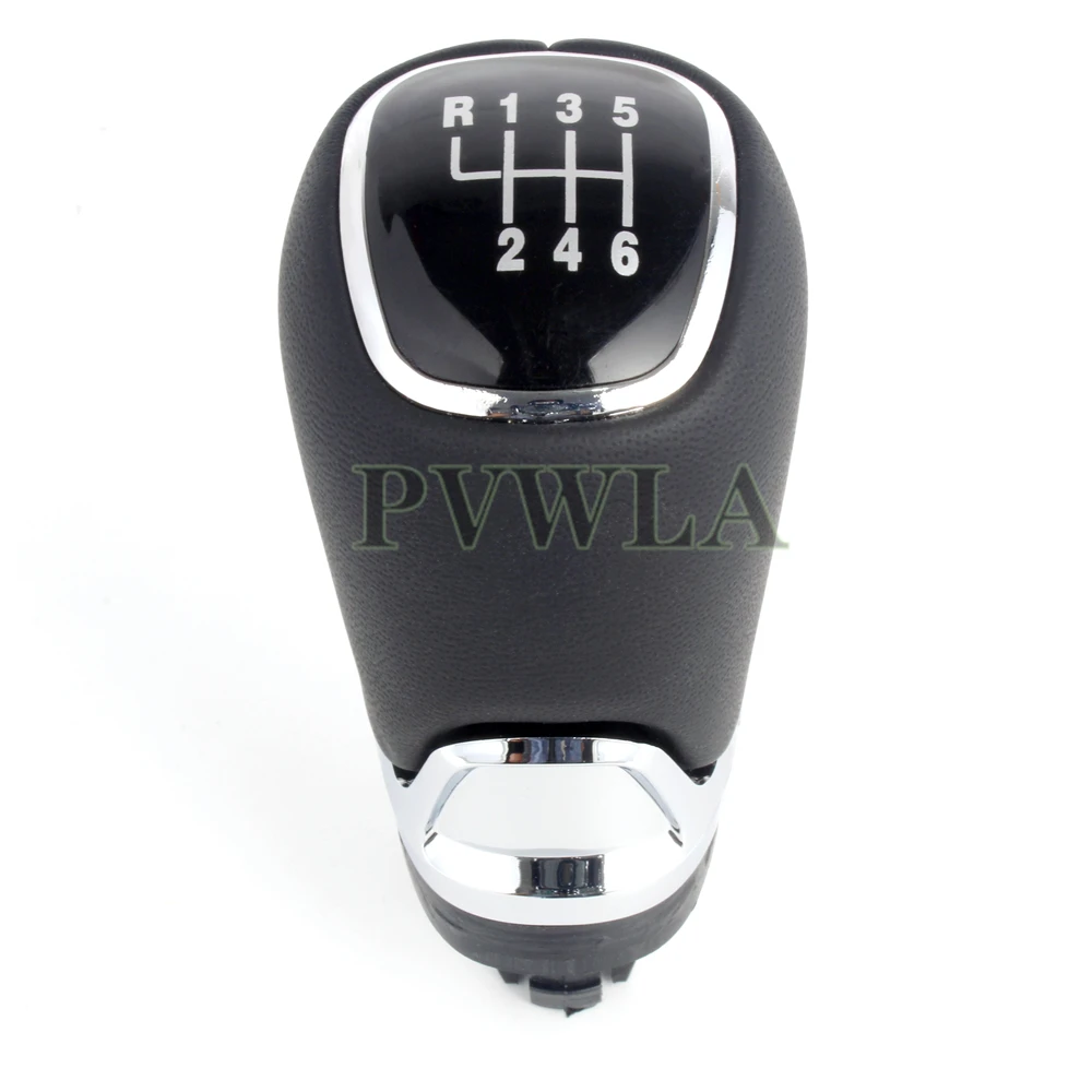 For Skoda Octavia A7 MK3 2014 2015 2016 2017 2018 2019 Chrome & Leather Car Shift Gear Knob Lever Gaitor Boot Cover Accessories