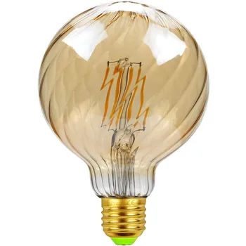 

TIANFAN Led Bulbs Vintage Light Bulb 4Watts 220/240V Decorative Light Bulb G95 Swirl Gold Edison Bulb