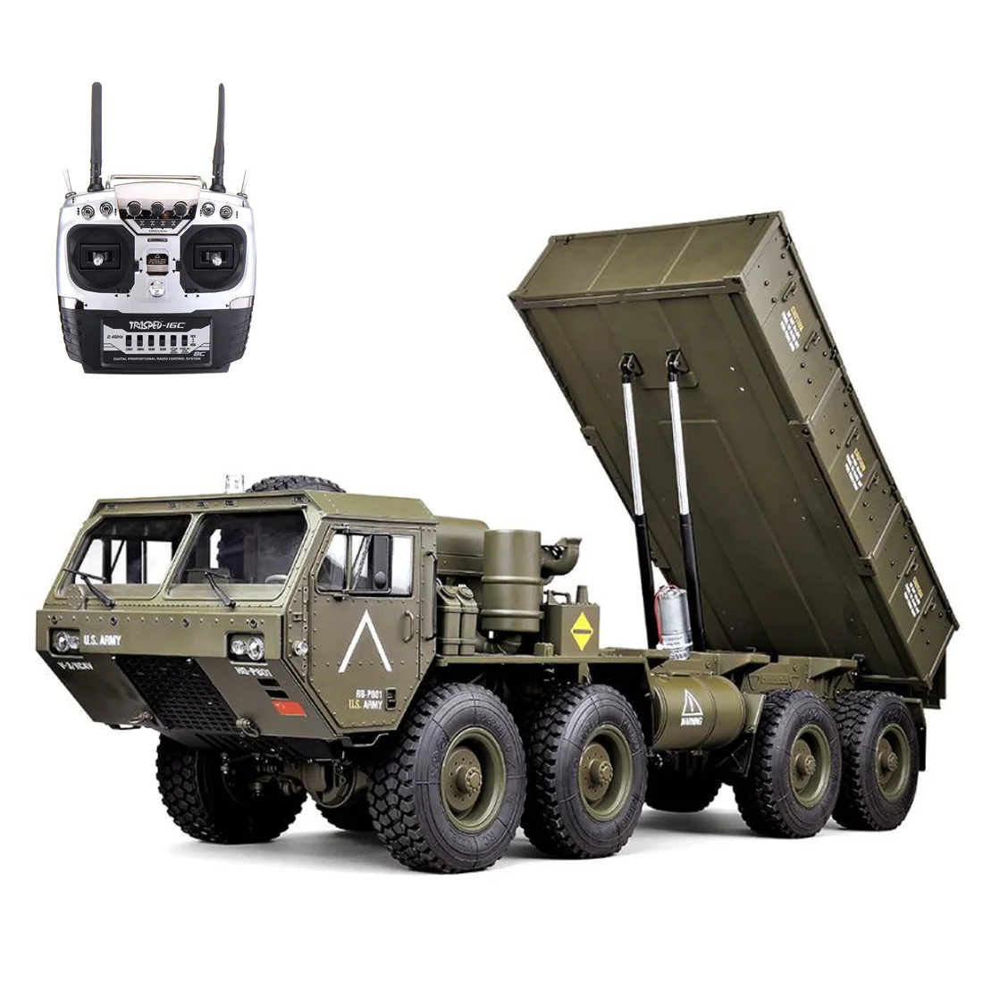HG-P803A 1/12 2 4G 8x8 RC автомобиль самосвал военный грузовик без Батарея Зарядное