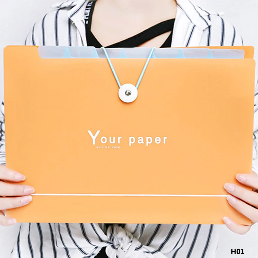 New Multi-layer Filing Products Information Papers Buckle File Storage Folder Holder Organizer Collect Folders Office Supplies