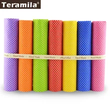 Teramila хлопок ткань домашнее украшение 7 шт маленькие точки дизайн Telas одежды различных цветов бумага для скрапбукинга "Tecido" патчи