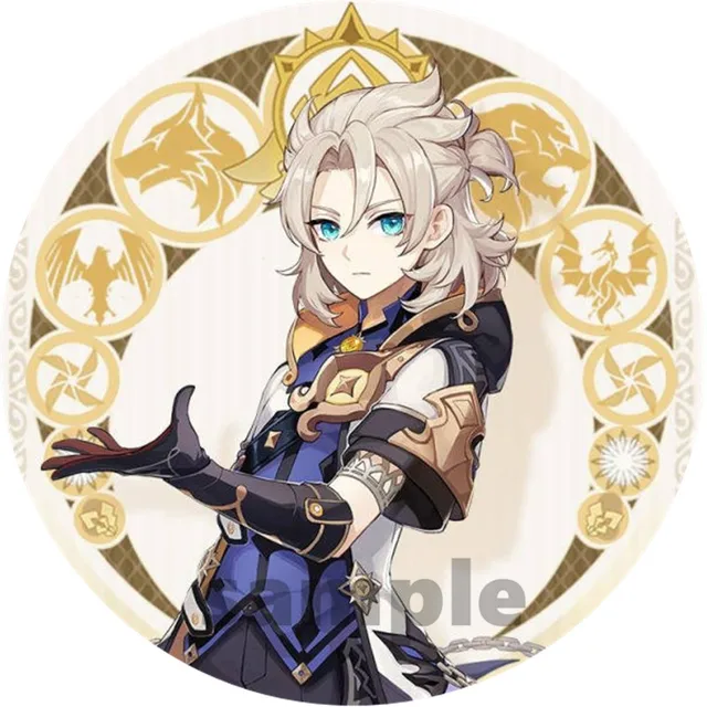 Free Shipping 58mm Online Game Genshin Impact Brooch Pin Cosplay Badge Accessories For Clothes Backpack Decoration gift 1