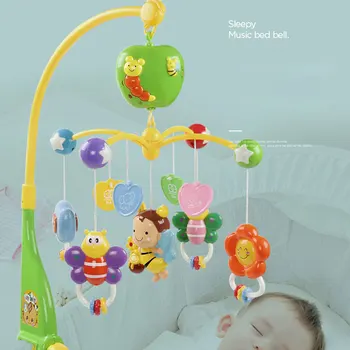 

Musical Bed Bell Rattles Baby Crib Mobile with Hanging Rotating Educational Toys Music Box Carousel 3 Timer