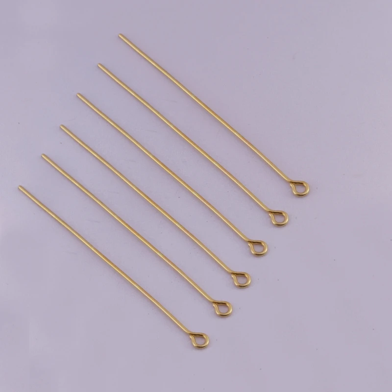 Eye Head GD XINYAO 100/шт. Заколки для головы, булавка для глаз, ювелирное изделие, ожерелье, очаровательные серьги для изготовления ювелирных изделий, DIY аксессуары, шариковые плоские шпильки, иглы - Цвет: Eye Head GD