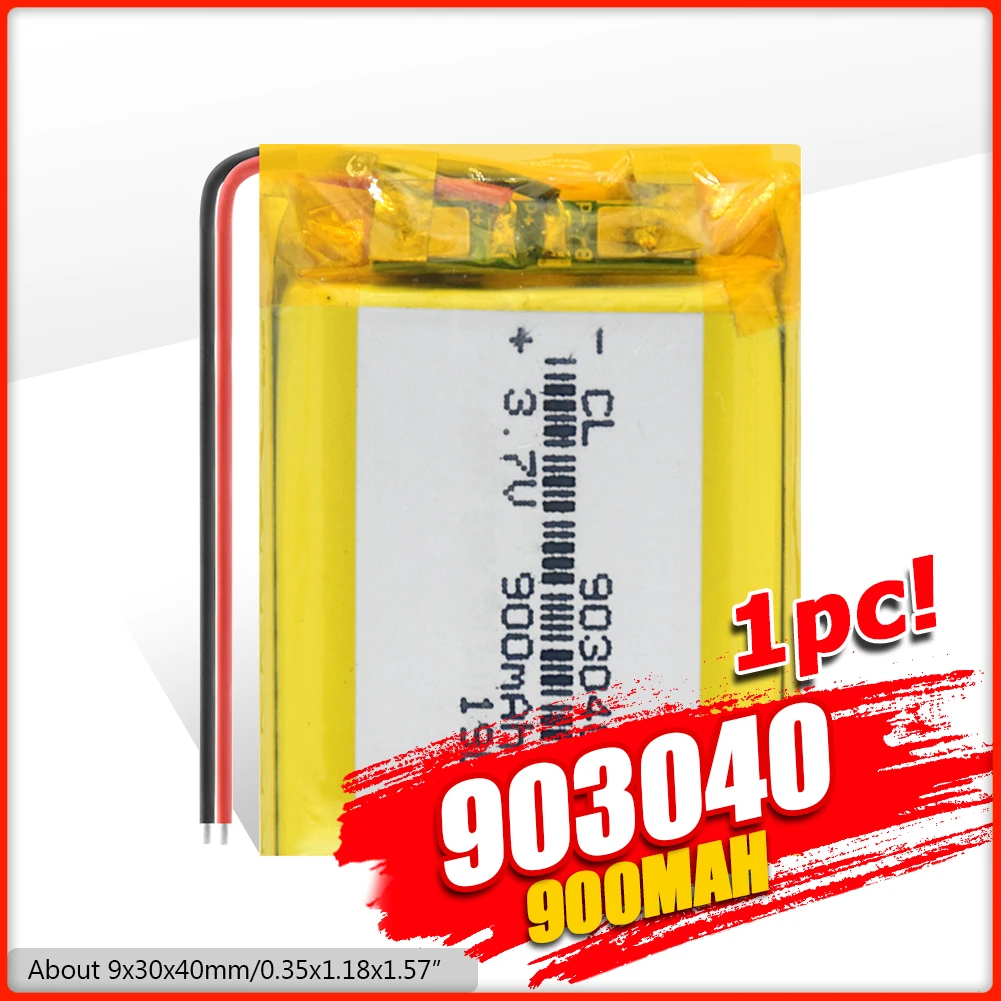 1/2/4 шт 903040 900 мАч литий полимерный аккумулятор батареи 3 7 V 900mAh ионный