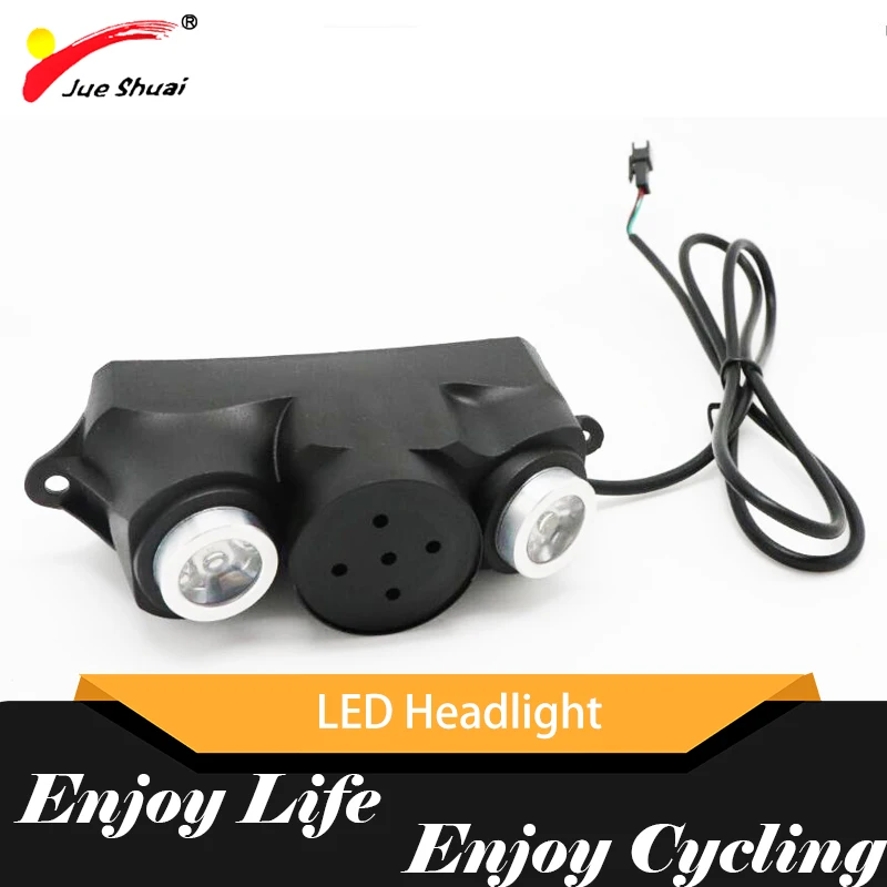 

Reinforced Plastic Strong Light Electric Scooter Headlight Black Two Light Long Service Life Scooter Electric E Bike Accessories