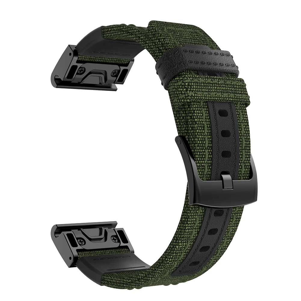 26 мм холщовый ремешок из нержавеющей стали для Garmin Fenix 5X/5/5S/5X Plus/Fenix 3/3 HR