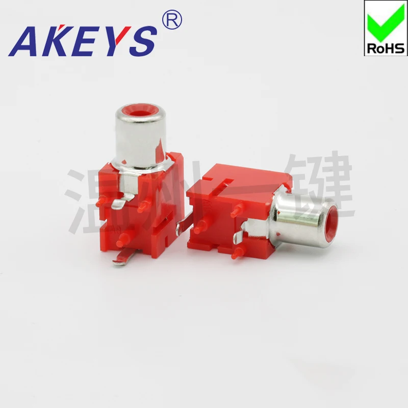 

11 PCS AV1-8.4-9B Lotus Seat AV Core Socket 2-foot RCA Seat Single Hole PCB Welded Audio and Video Socket