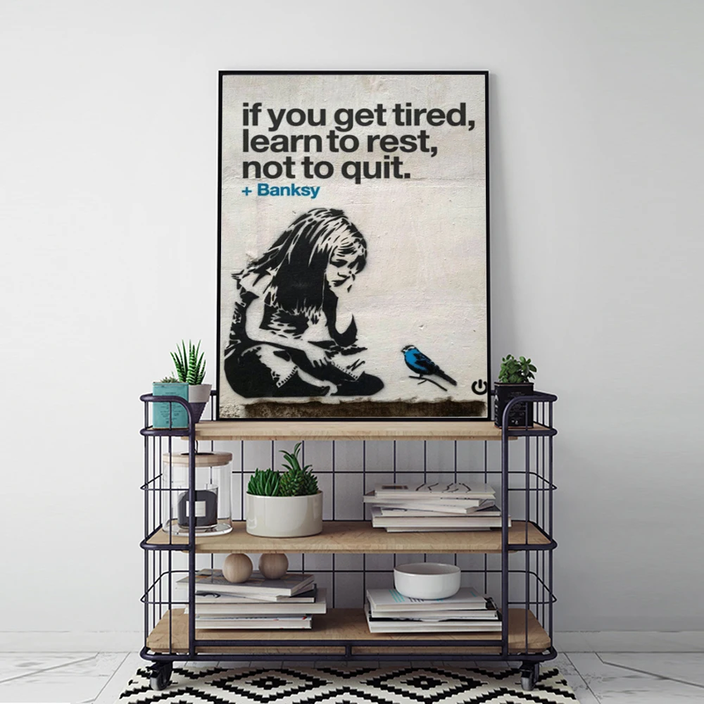 Graffiti Street Girl Modular Wall Art – Canvas Poster Print, Unframed, Urban Abstract