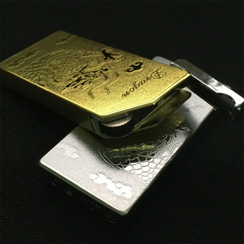 Винтажная рельефная струйная зажигалка портативная сигарета Cloud Dragon надувная