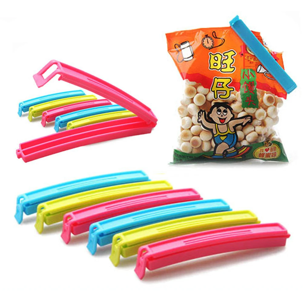 6X Bag Clips Keep Fresh Bag Clips Food Stay Crisp Packet Peg Seal Gadget