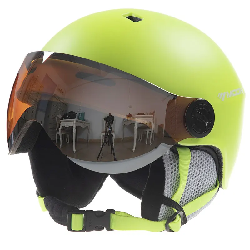 MOON лыжный шлем очки цельно-формованные PC+ EPS высокого качества лыжный шлем Открытый Взрослый Спорт Лыжный Сноуборд шлемы для скейтборда