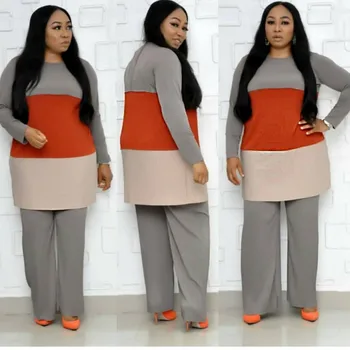 

New Style Classic African Sets For Women African Elastic Bazin Baggy Pants Rock Style Dashiki Long Sleeve Famous Suit For Lady