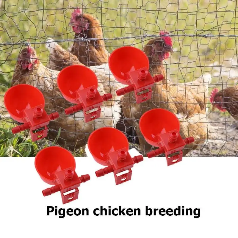 10pcs Handy Chicken Poultry Chick Fowl Water Feeding Cup Bird Coop Water Drinker Waterer Drinker Bowl Water Coop