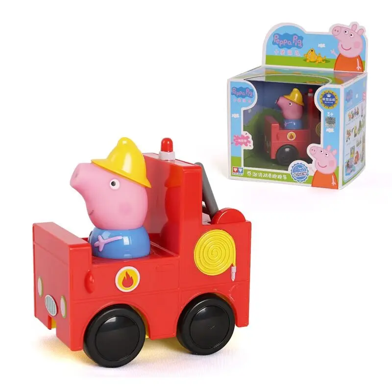 Оригинальная коробка подлинный Peppa Pig Игровой домик/качели/горка/цвет сменный медведь/счастливый спортивный автомобиль/семейный набор большой автобус детская игрушка - Цвет: 11 with box