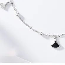 S925 прекрасный серебряный ножной браслет веер женский Античный стиль простой студенческий MORI серия крутой девичий Японский Корейский дизайн