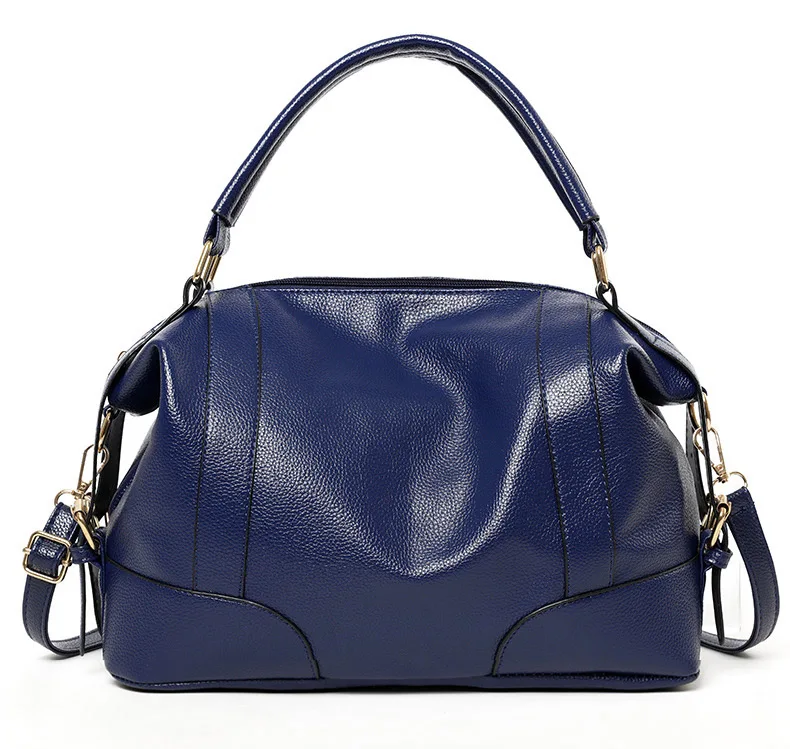 Vintage Women Handbags Luxury Designer 2019 Brand Purse Large Leather Boston Crossbody Bag for Ladies Office Hand Bag Black Blue (12)