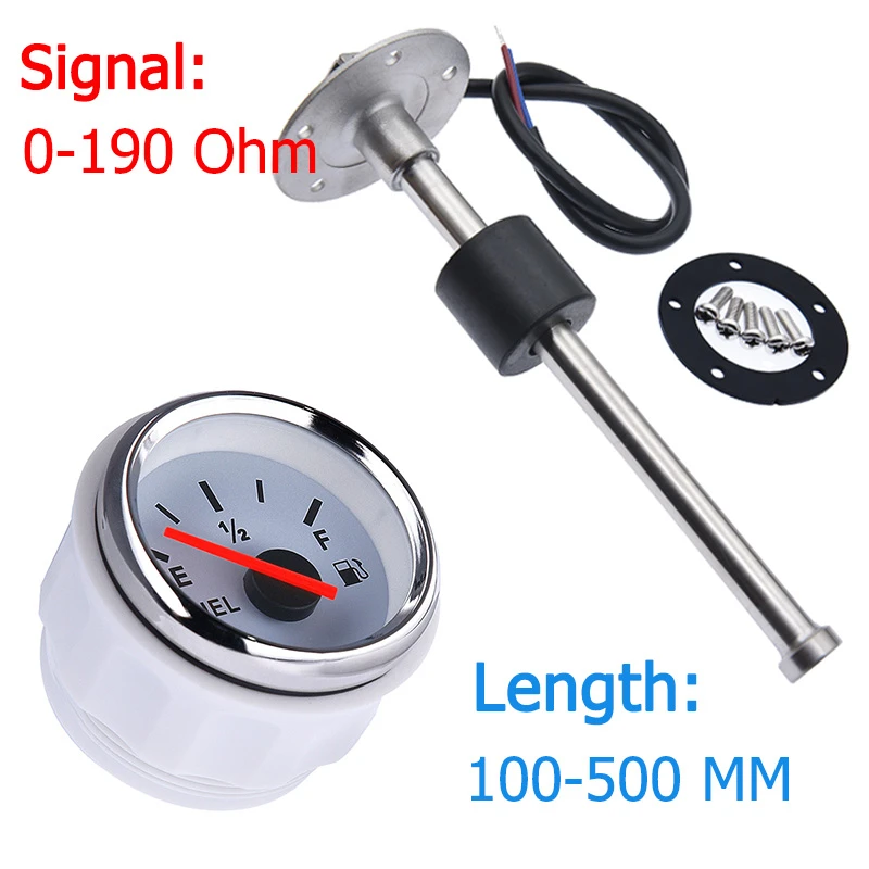 100-500mm Stainless Steel Marine Fuel Level Gauge Sensor Fit Boat Car ...