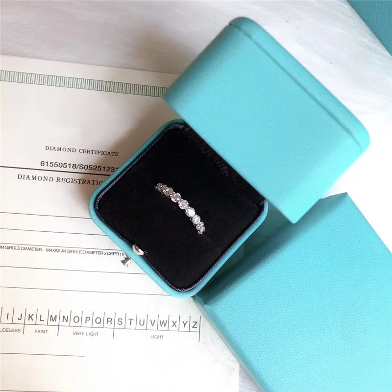 

Sterling silver S925 Classic charm Circle zircon Ring Women's 1:1 Original high-end luxury jewelry logo Valentine's Gift