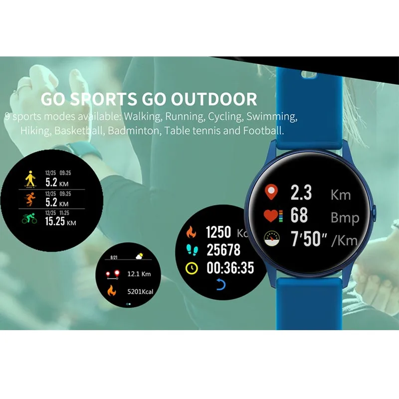 DT88 Смарт часы круглый сенсорный экран Smartwatch IP68 Водонепроницаемый сердечный ритм умный фитнес трекер спортивные часы VS Q8 Q9