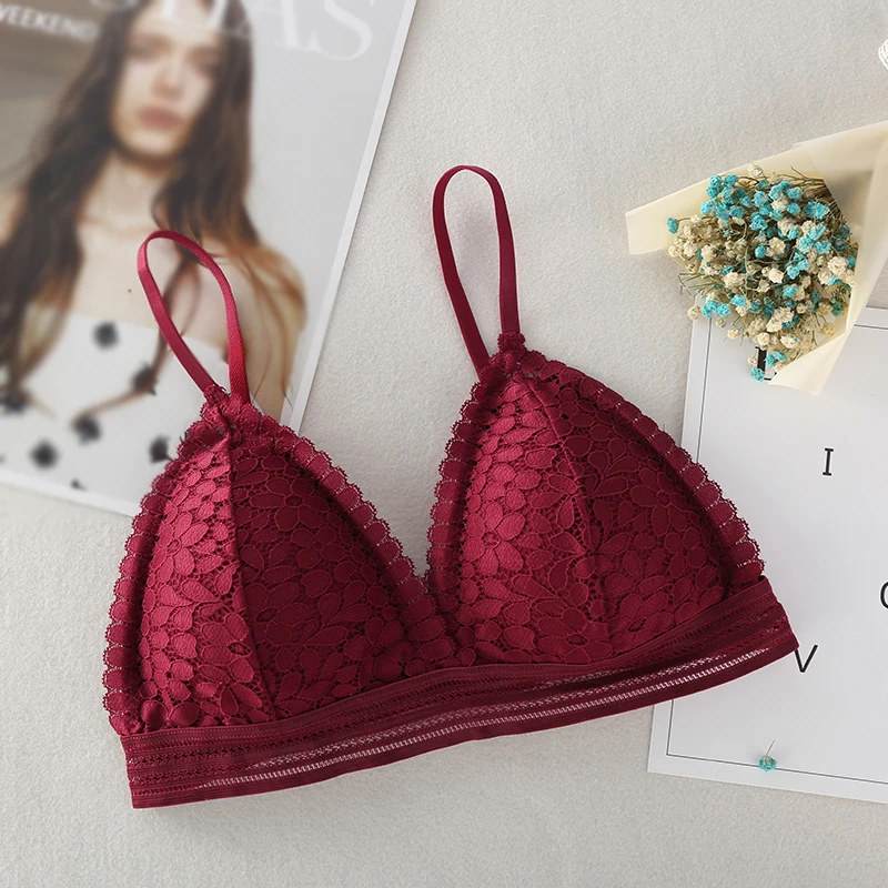

Women Sexy Lace Lingerie Wireless Thin Underwear Soft Bra Ladies Bra Seamless Bra