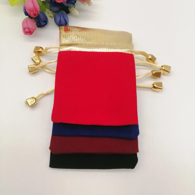 50pcs Multi Size Velvet Bag Jewelry Velvet Pouch Bag Velvet Drawstring Bag Jewelry for Women Wedding Jewelry Display Packing Bag factory wholesale price exquisite packaging bag bracelet jewelry packaging bag 12 constellations card blank card size 8cm x 7cm