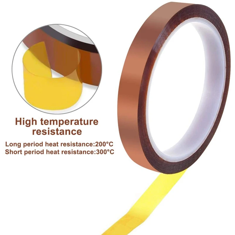 1 Roll 25mmx33M High Temperature Polyimide Kapton Tape Adhesive Heat Resistant 