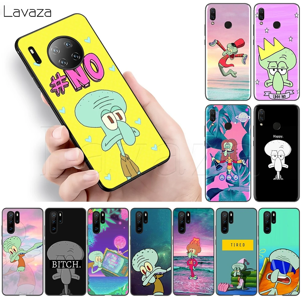 Мягкий силиконовый чехол Lavaza Squidward Щупальца для Honor Note 6A 7A 7X 8A 8X 8C 9 9X 10 20 20S 9A 10X Y6P Pro