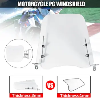 

3mm Universal Windshield Deflector Windscreen For Motorcycles Electric Vehicles Windproof Coldproof Transparent PC Plate