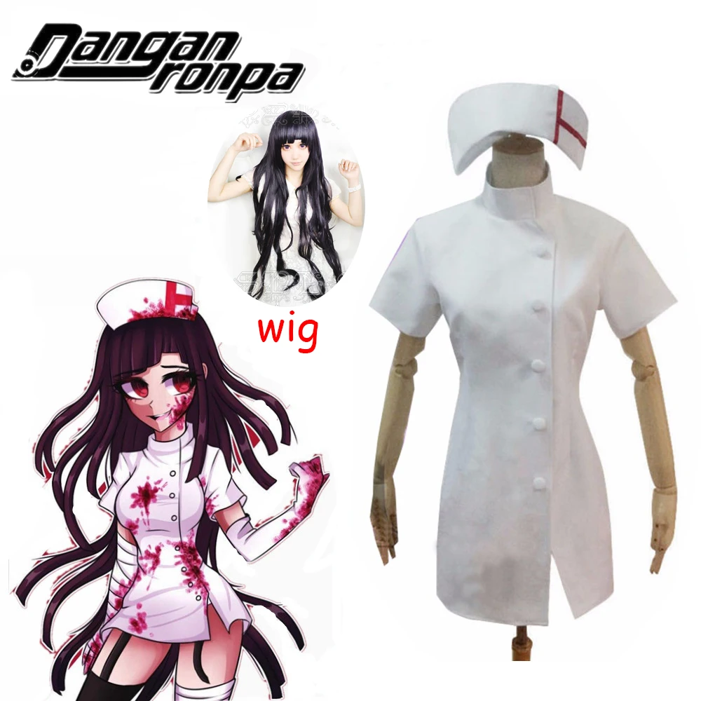 Hot Anime Danganronpa 3 Side Despair Mikan Tsumiki White Nurse Cosplay Costume Bandage With Wig Custom Made Free Shipping Aliexpress