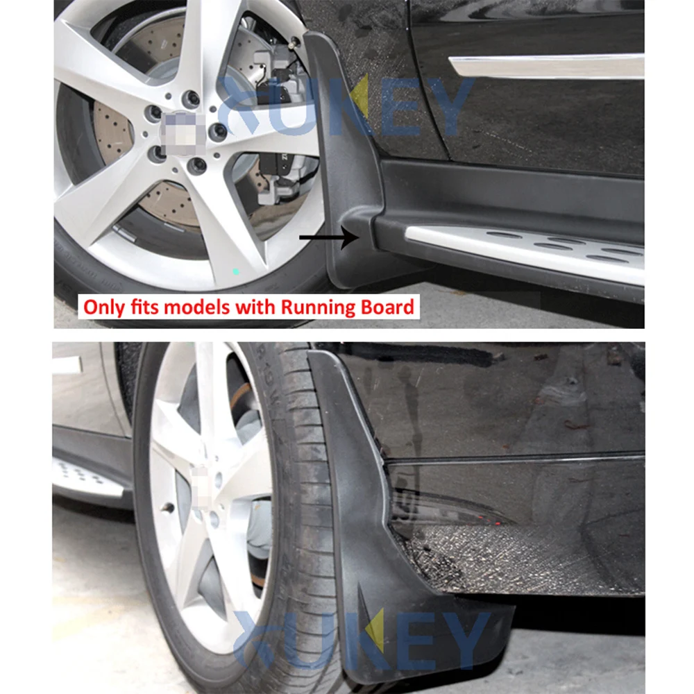 Аксессуары Брызговики для Benz M Class ML W166 2012- ML300 ML350 ML500 W/Брызговики для бега 2013