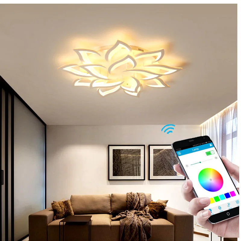 

Factory direct sales of new led chandelier bedroom lighting modern living room dining room LED ceiling lamp APP smart chandelier