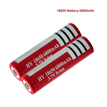 

18650 Battery High Quality 6800mAh 3.7v rechargeable Li-ion batteries for e-cigarette flashlight Torch