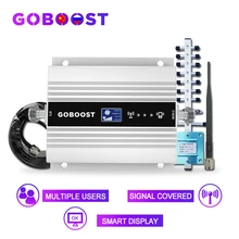 Goboost lte 4g dcs 1800mhz amplificador de sinal celular display lcd telefone móvel 4g impulsionador de sinal gsm repetidor 2g 3g 4g