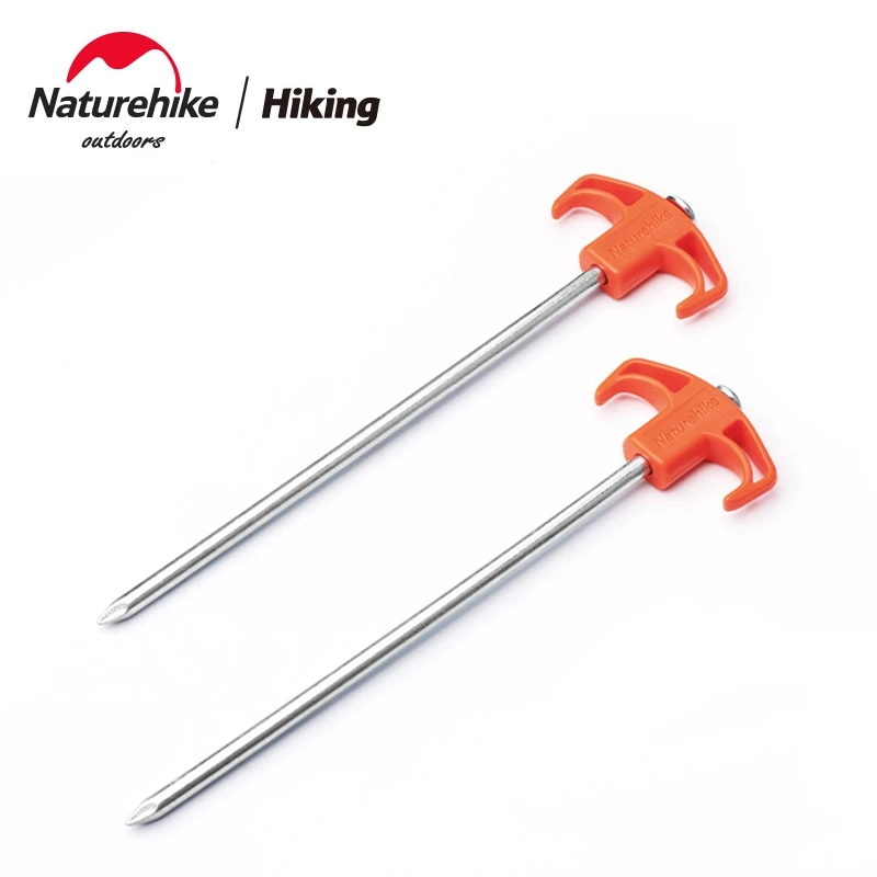 

Naturehike 2 Pcs Tent Camping Site Nail High-Strength Quick-Pull Nail Head Fluorescent Design For Outdoor Tent Accessories