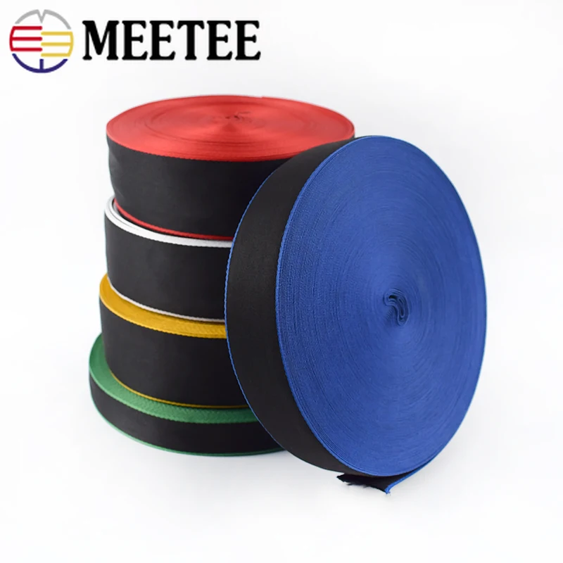 Meetee 20M 10 40mm полиэстер цвет тонко окантованная тесьма в полоску для рюкзака ремень