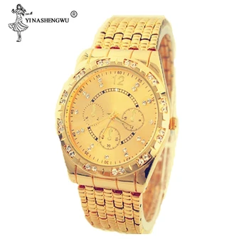 

Silver & Gold Mens Watches Top Brand Luxury Clock Diamond Metal Strap Analog Quartz Hour Male WristWatches Relogio Masculino