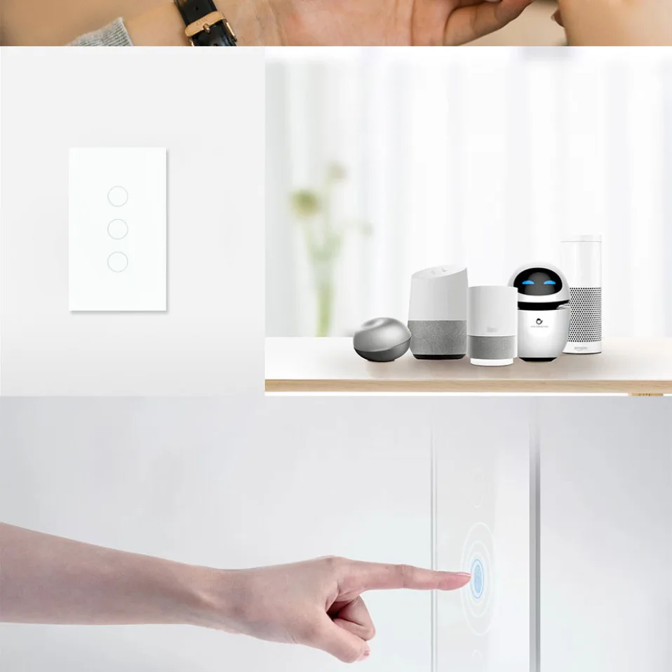 AVATTO Tuya нам Smart Wifi светильник переключатель, Стекло Панель сенсорный экран-Сенсор смарт сенсорный выключатель 1/2/3/4 Gang работать с Alexa, Google Home