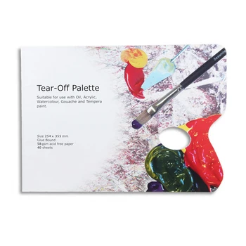 

New 40 sheets Disposable Tear Off Palette Paper Sheets Paper Palette Painting Color Paper For Oil Acrylic Painting