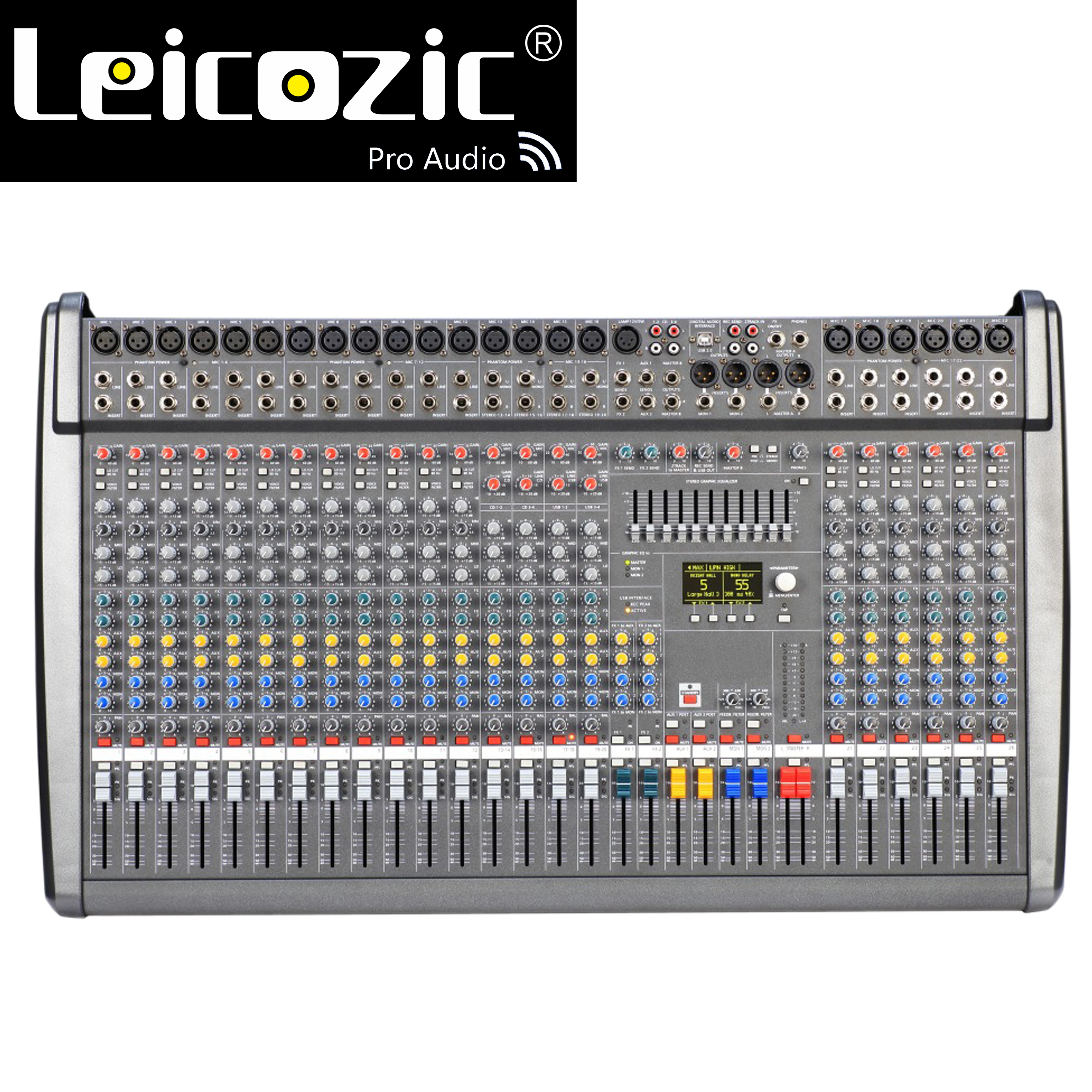 US $450.00 Leicozic CMS22003 Mixer Audio Profissional Mixing Console 22 Channel Compact Mixing System Sound Mixer Console For Performance